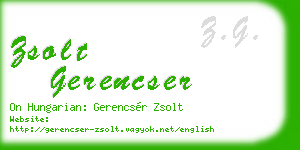zsolt gerencser business card